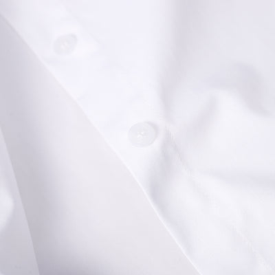 Blusa Clásica Blanca Suelta de Algodón Peinado - Image 16