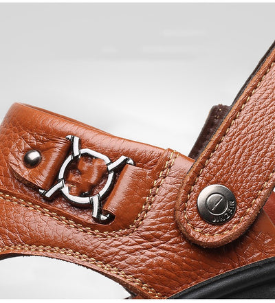 Sandalias de Cuero Genuino para Hombre con Suela Antideslizante Dual - Image 13