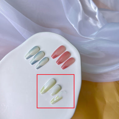 Uñas Postizas Degradado Bicolor Removibles - Diseño Francés Moderno - Image 3