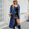 Abrigo Denim Largo con Capucha Efecto Desgastado para Mujer