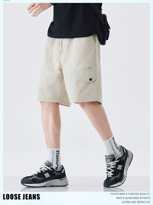 Pantalones Cortos de Trabajo Estilo Retro American para Hombre - Algodón Ice Silk Fresco - Image 12