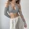 Top Halter Escotado sin Mangas - Diseño Versátil y Elegante
