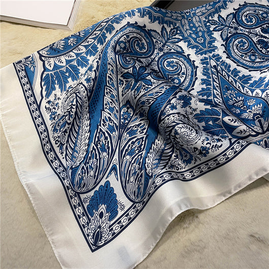 Pañuelo de Seda Estampado Vintage para Mujer - Image 18