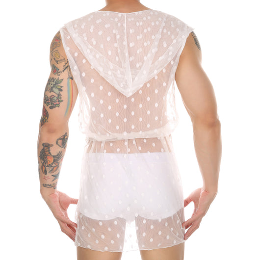 Bata de Dormir Transparente con Encaje para Hombre - Image 5
