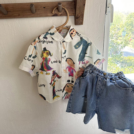 Camisa Infantil Verano Estilo Coreano - Image 9