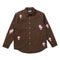 Camisa Casual de Manga Larga con Parches de Cuero
