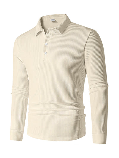 Polo Manga Larga con Cuello Solapa y Botones para Hombre - Image 26