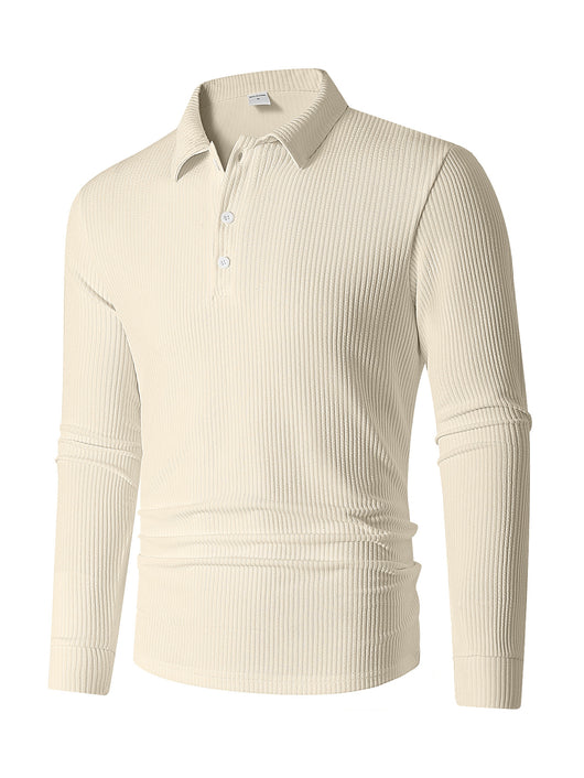 Polo Manga Larga con Cuello Solapa y Botones para Hombre - Image 26