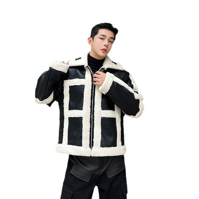 Chaqueta de Piel Fusión Francesa y Estilo Coreano - Image 5