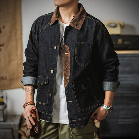 Chaqueta Safari Denim Vintage Lavado - Estilo Tough Guy para Hombre - Image 12