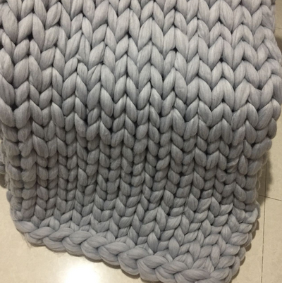 Manta de Lana Merino Tejida a Mano - Súper Gruesa y Reguladora de Temperatura - Image 43