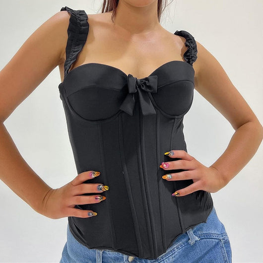 Chaleco Elegante con Moño para Mujer - Diseño Europeo Ajustado a la Cintura - Image 8