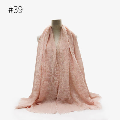 Pashmina de Algodón Suave con Flecos - Pañuelo Versátil para Mujer - Image 30