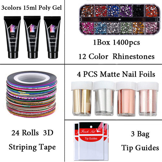 Kit Profesional de Adhesivo para Uñas Postizas con Fibra de Vidrio - Image 2