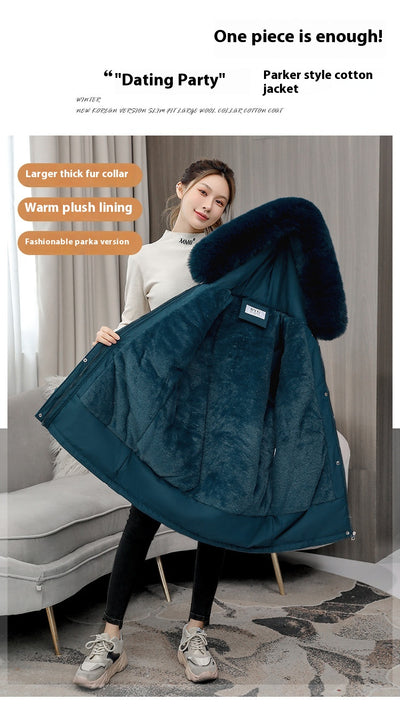 Abrigo Acolchado Elegante con Cuello de Piel y Forro de Terciopelo - Image 15