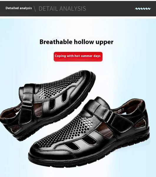 Sandalias de Cuero Perforadas para Hombre - Estilo Ejecutivo Casual - Image 10