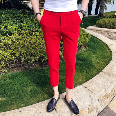 Pantalones Slim Straight Negros Casual Tendencia - Image 6