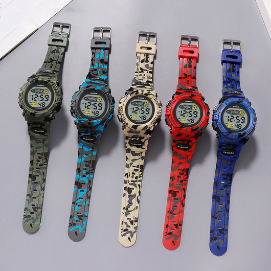 Reloj Deportivo Infantil con Luz LED y Diseño Camuflaje - Image 9