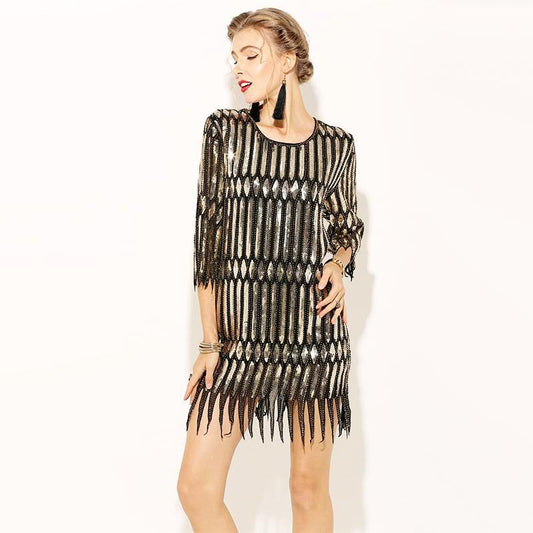 Vestido de Fiesta Vintage con Lentejuelas Club