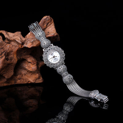 Reloj de Plata Esterlina 925 para Dama con Diseño de Moño Clásico - Image 3