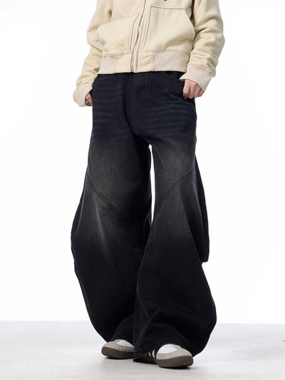Pantalones Vaqueros Retro Negros Rectos Oversize para Mujer - Image 4