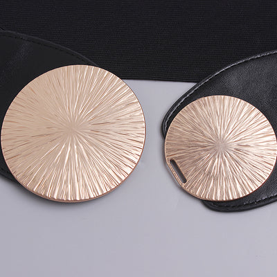 Cinturón Elástico Ancho Rojo para Mujer - Accesorio Versátil para Vestidos y Faldas - Image 21