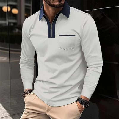 Polo Deportivo Hombre Otoño Cierre de Cremallera Cuello Solapa Algodón - Image 26