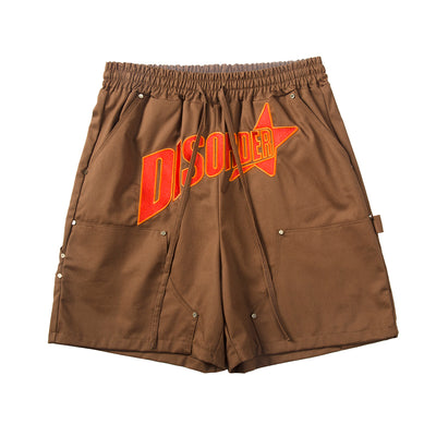 Shorts Holgados con Eslogan Bordado para Estilo Urbano Casual - Image 2