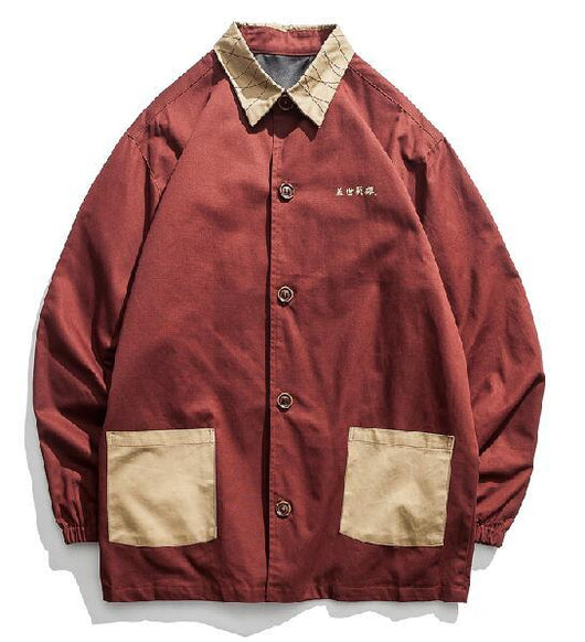 Chaqueta Casual Holgada Estilo Chino Retro con Botones - Talla Grande Hombre - Image 11