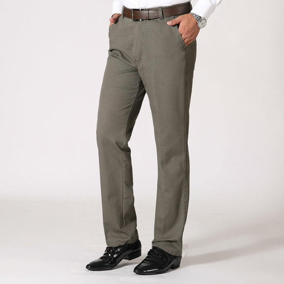 Pantalones Cargo de Algodón Casual para Hombre de Corte Recto