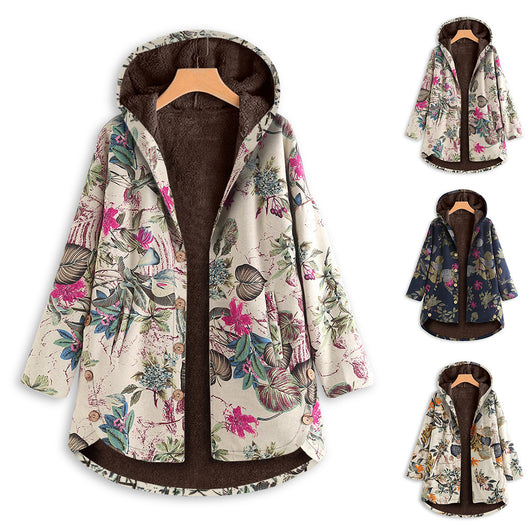 Sudadera con Capucha de Lino y Algodón Cálida - Image 3