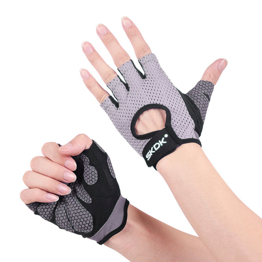 Guantes de Fitness de Medio Dedo Absorbentes de Sudor Antideslizantes - Image 3