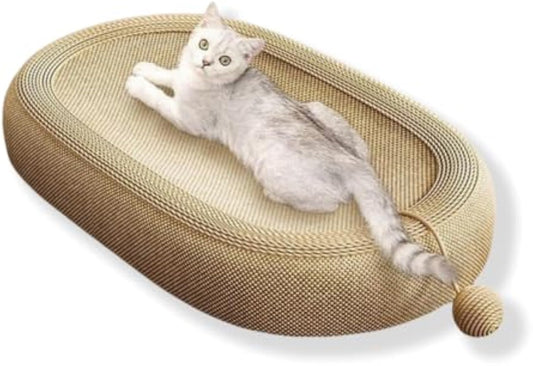 Rascador de Sisal Extragrande para Gatos con Diseño Acogedor y Cama Integrada