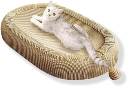 Rascador de Sisal Extragrande para Gatos con Diseño Acogedor y Cama Integrada