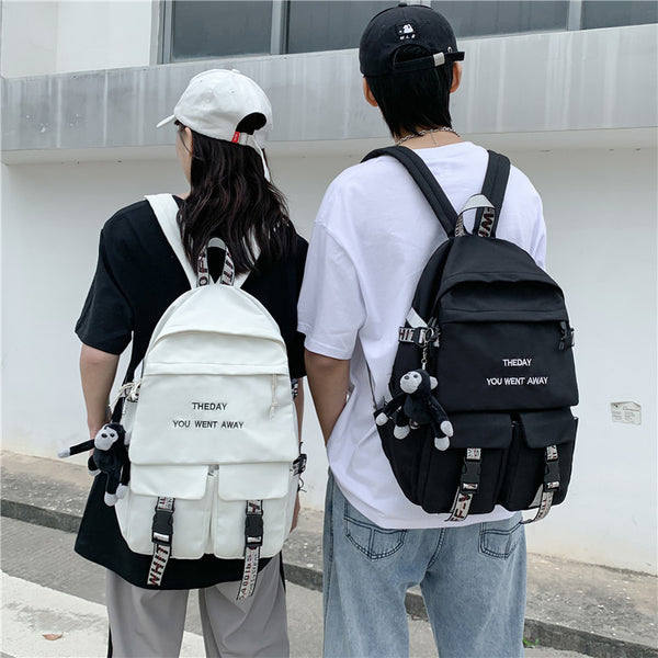 Mochila Universitaria Coreana Unisex - Diseño Minimalista y Funcional