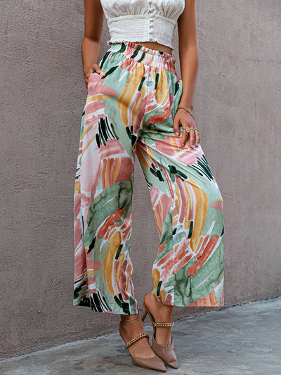 Pantalones Anchos de Seda Láctea Verde Oliva - Image 5