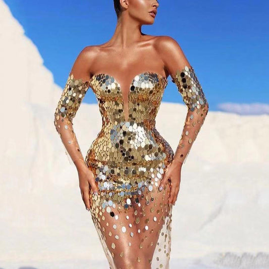 Vestido de Banquete Elegante con Temperamento Sofisticado - Image 2