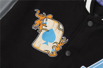 Uniforme de Béisbol con Manga de Cuero PU y Bordado Payaso Flocking Americano - Image 19