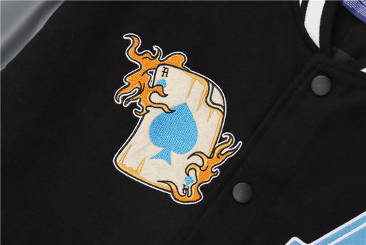Uniforme de Béisbol con Manga de Cuero PU y Bordado Payaso Flocking Americano - Image 19