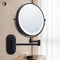 Espejo de Baño con Luz LED Plegable Doble Cara sin Perforación