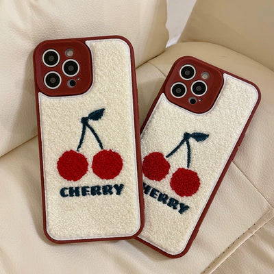Funda Cereza Adorable con Lente Completo para Teléfono - Image 5