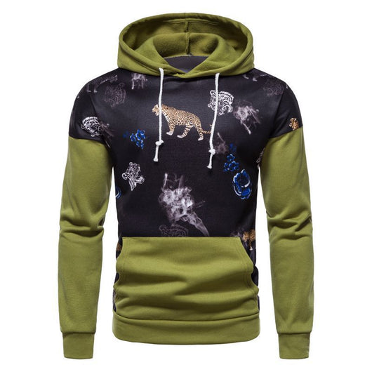 Sudadera Hoodie Casual para Hombre con Estampado Ouma - Image 3