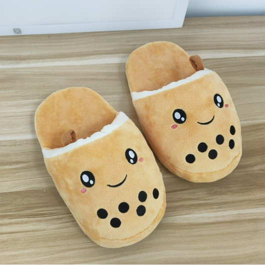 Pantuflas Peluche Té con Leche y Perlas - Diseño Adorable y Divertido - Image 9