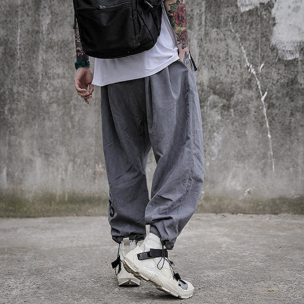 Pantalones Harlem Cómodos con Cordón Ajustable - Estilo Hip-Hop Coreano