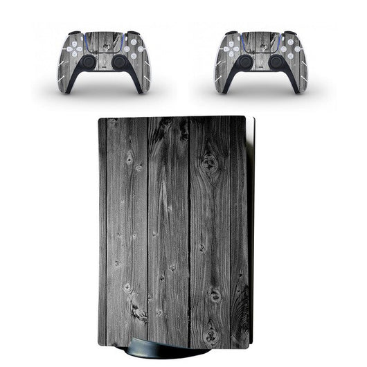 Camouflage full body sticker set for PlayStation 5 optical drive console and two matching DualSense controllers. - Image 14