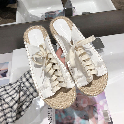 Sandalias y Pantuflas de Lino con Lentejuelas - Image 6