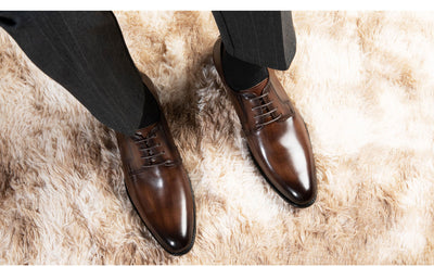 Zapatos de Cuero para Hombre Transpirables con Cordones y Acabado Artesanal - Image 25