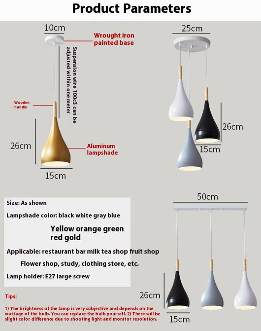 Lámpara de Techo Nórdica de Tres Brazos para Comedor - Diseño Minimalista Moderno - Image 21