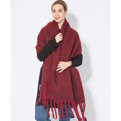 Bufanda Otoño Invierno con Borlas para Mujer - Calidez y Estilo - Image 27