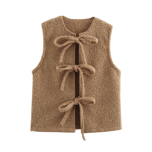 Chaleco de Lana con Moño Elegante - Colección Otoño Invierno - Image 9